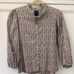 Gap Puff Sleeve Ditsy Floral Blouse
